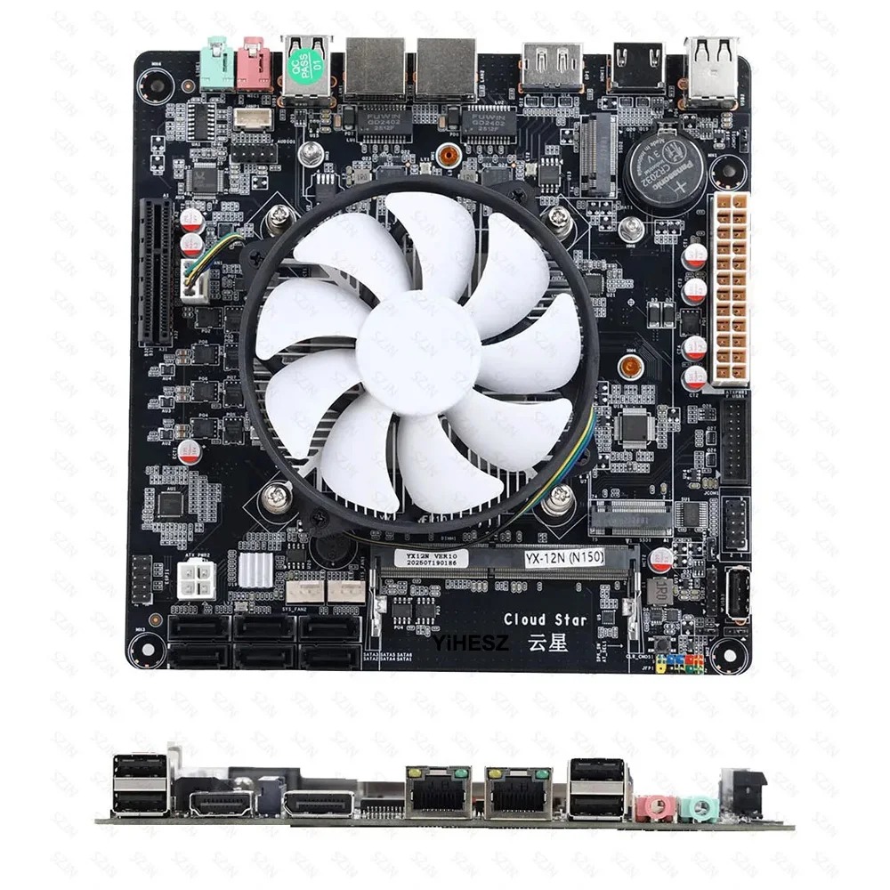 6-Bays N100/N150 NAS Motherboa - Nas Motherboard N100 6 Sata ulasan dan harga